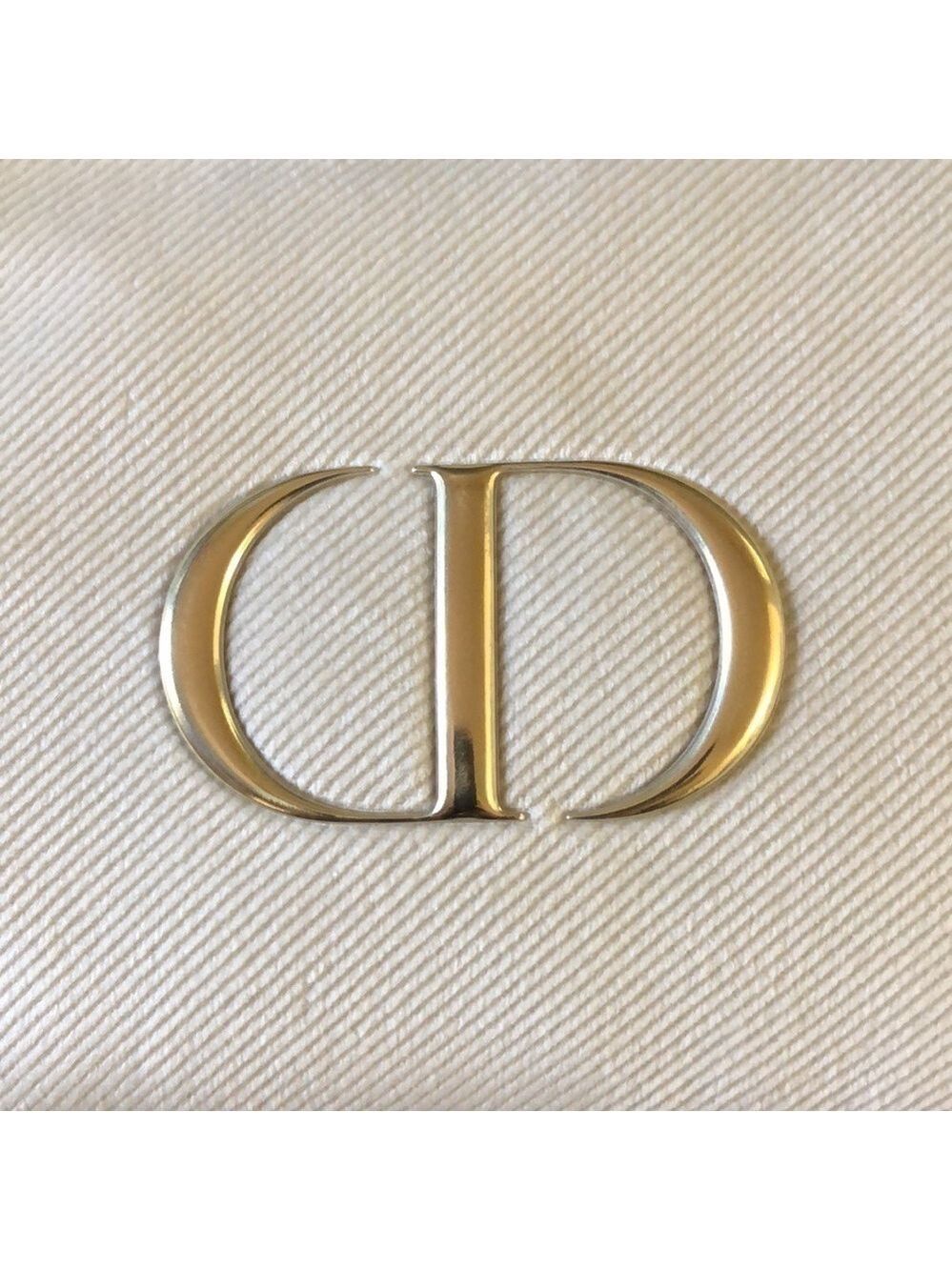 Dior Beauty Makeup Bag Pouch Off White Velvet Medium Makeup Bag Authentic - Picture 7 of 14